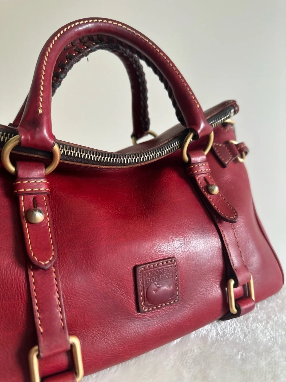 Dooney & Bourke Florentine Satchel Mini in Bordeaux